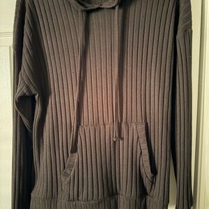 Sonoma Women's Black Ribbed Cowl Sweater